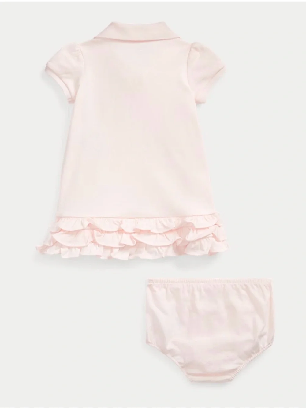 Ralph Lauren Pale Pink Ruffle Polo Dress with Bloomers